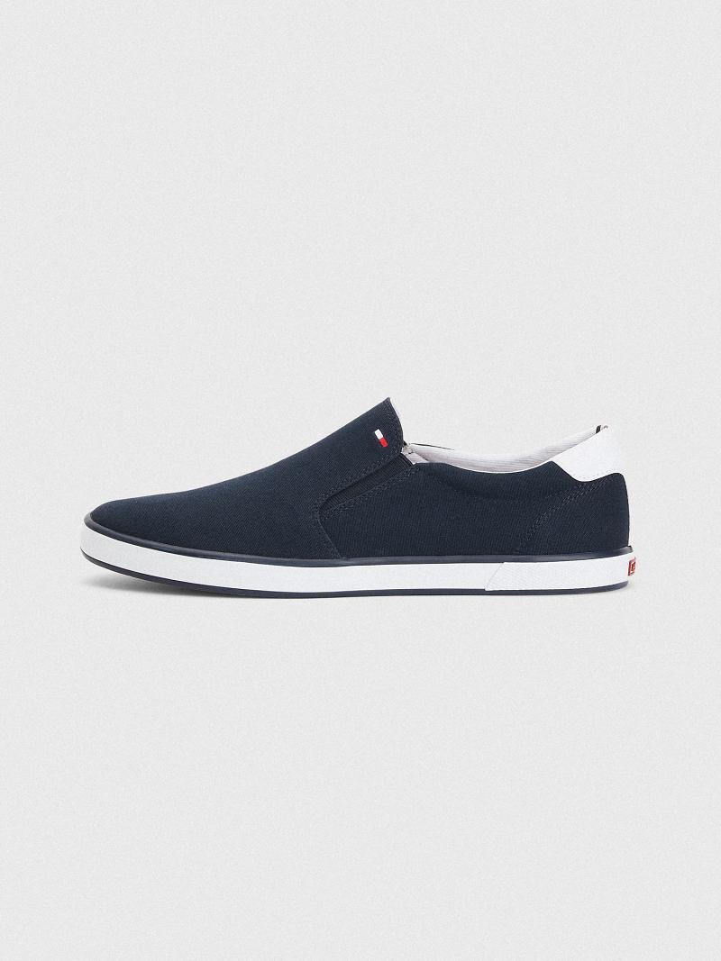 Férfi Tommy Hilfiger Slip-on Sneaker Kék | HU 1413OKI